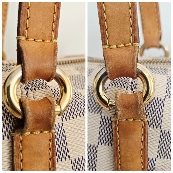 Authentic LOUIS VUITTON LV Totally Azur PM White Damier Checkered Tote - Picture 5 of 16